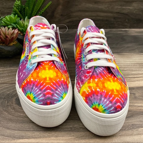 NEW Superga 2790 Colorful Tie Dye Platform Sneaker - Picture 2 of 9